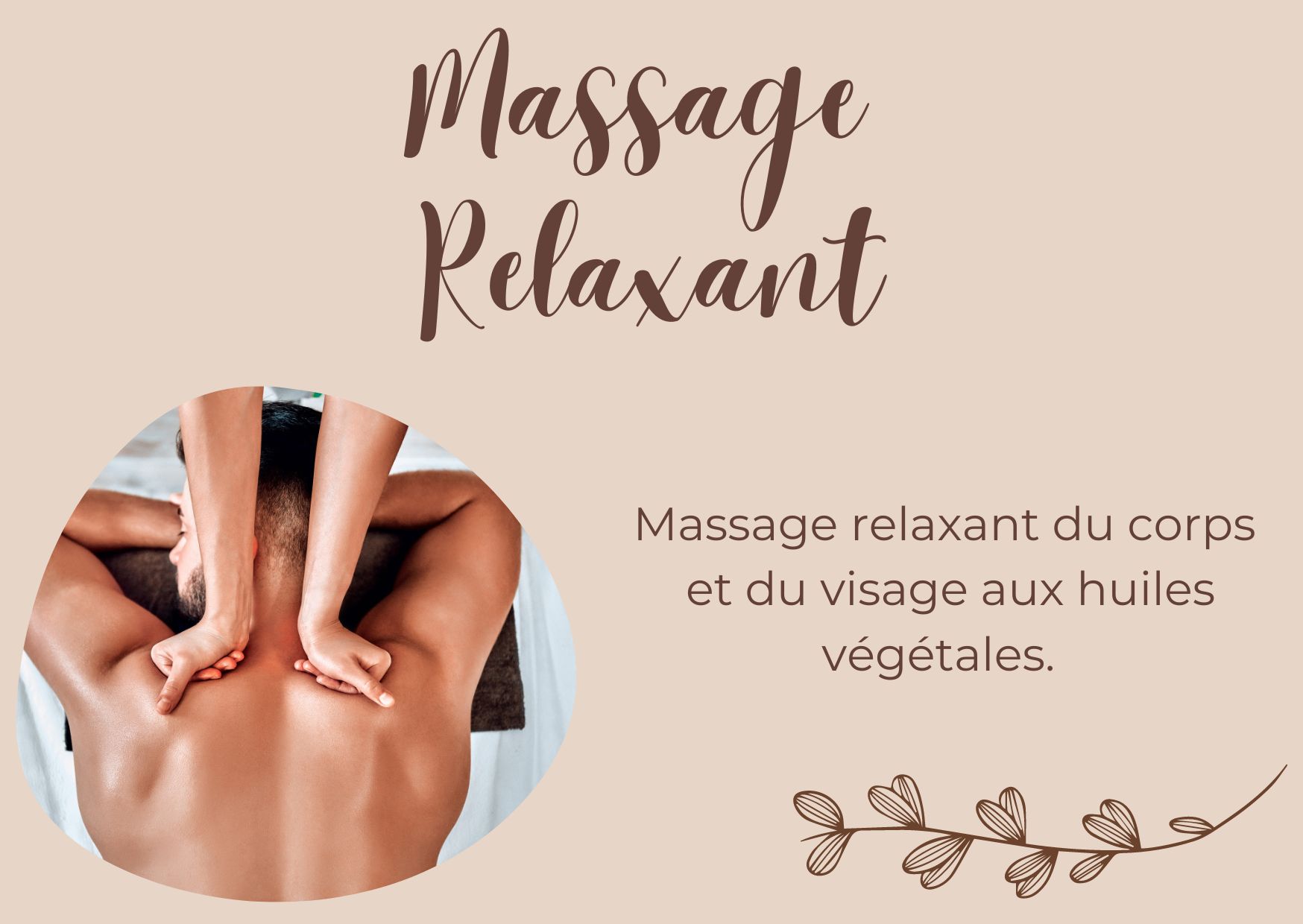 Carte cadeau Massage relaxant Emilie Naturo
